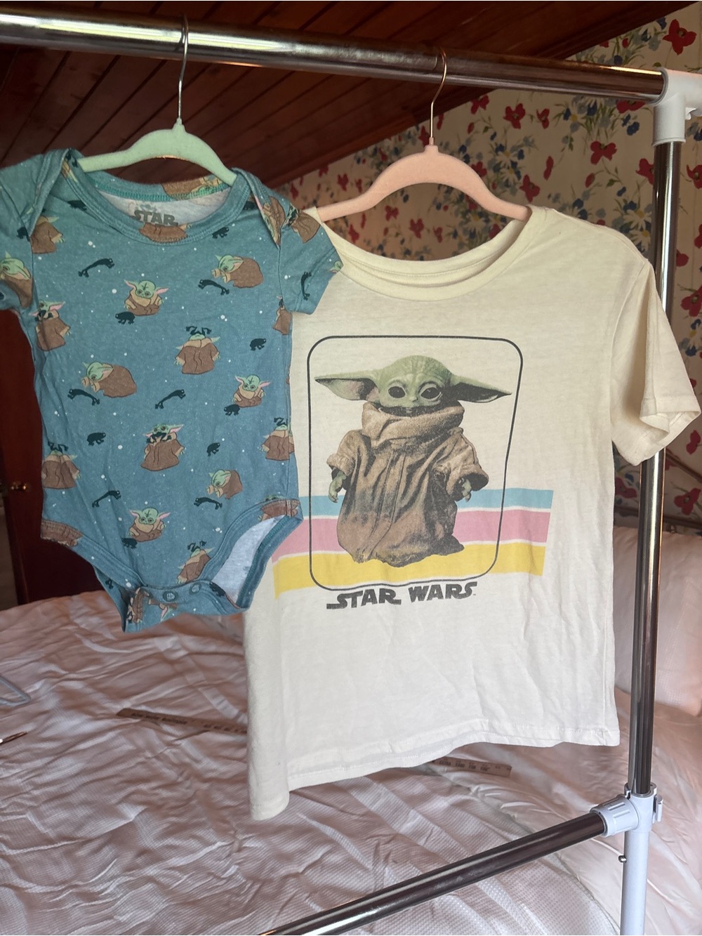 star wars grogu matching mom + baby set women xs 3-6m baby yoda tee bodysuit